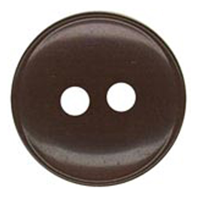 24638 Sullivans 12mm Round Plastic Button 2 Hole With Rim - Black - 100 In A Bag