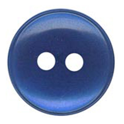 24645 Sullivans 14mm Round Plastic Button 2 Hole With Rim - Royal - 113 In A Tube