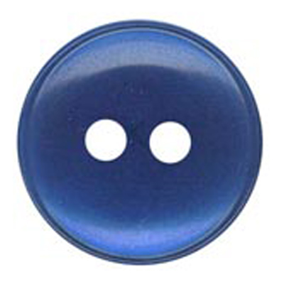 24661 Sullivans 14mm Round Plastic Button 2 Hole With Rim - Royal - 100 In A Bag