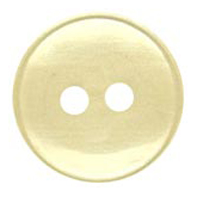 24664 Sullivans 14mm Round Plastic Button 2 Hole With Rim - Cream - 100 In A Bag