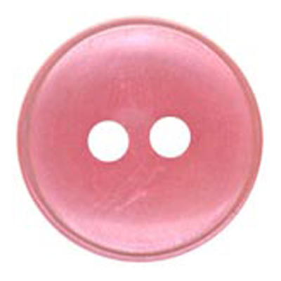 24687 Sullivans 18mm Round Plastic Button 2 Hole With Rim - Pink - 90 In A Tube
