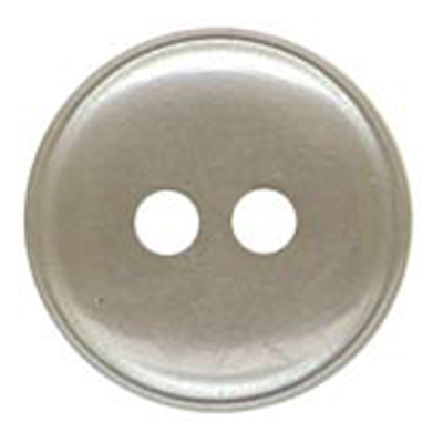 24717 Sullivans 22mm Round Plastic Button 2 Hole With Rim - Grey - 90 In A Tube