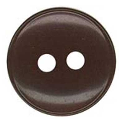 24718 Sullivans 22mm Round Plastic Button 2 Hole With Rim - Black - 90 In A Tube