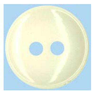 24740 Sullivans 14mm Round Plastic Button 2 Hole - White - 44 In A Tube
