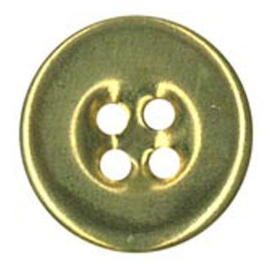 24875 Sullivans 15mm Round Metal Button 4 Hole - Gold - 31 In A Tube
