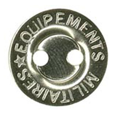 24914 Sullivans 12mm Round Metal Button 2 Hole - Militaires Equipements Brand - Silver - 40 In A Tube