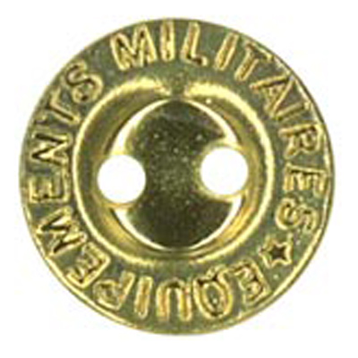 24928 Sullivans 17mm Round Metal Button 2 Hole - Militaires Equipements Brand - Gold - 100 In A Bag