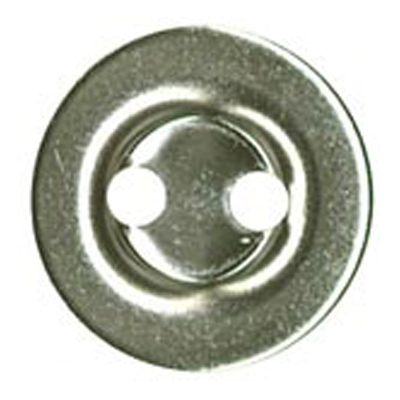 24932 Sullivans 12mm Round Metal Button 2 Hole - Silver - 40 In A Tube