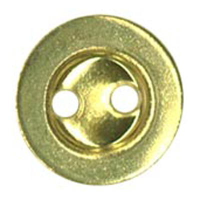 24937 Sullivans 17mm Round Metal Button 2 Hole - Gold - 26 In A Tube