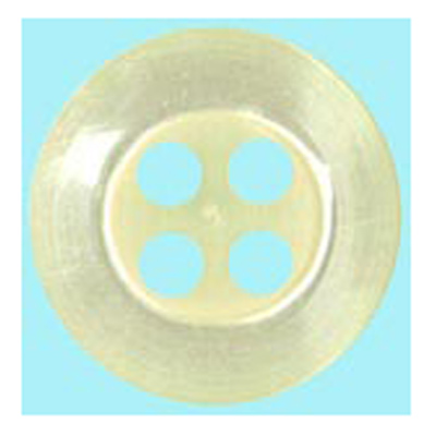 25035 Sullivans 11mm Round Plastic Button 4 Hole - Cream - 80 In A Tube