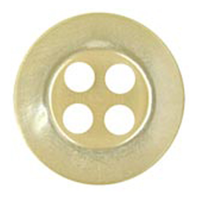 25036 Sullivans 11mm Round Plastic Button 4 Hole - Dark Cream - 80 In A Tube