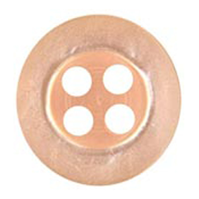 25037 Sullivans 11mm Round Plastic Button 4 Hole - Peach - 80 In A Tube