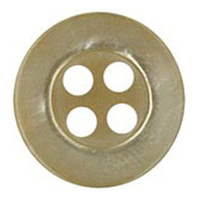 25038 Sullivans 11mm Round Plastic Button 4 Hole - Beige - 80 In A Tube