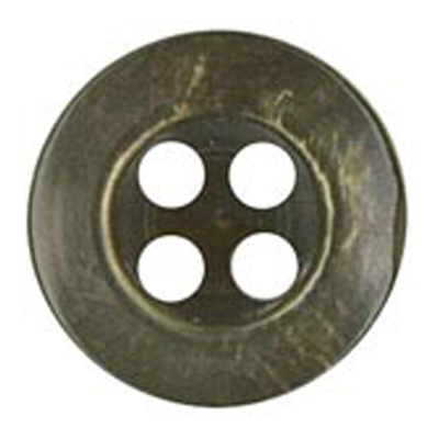 25039 Sullivans 11mm Round Plastic Button 4 Hole - Brown - 80 In A Tube