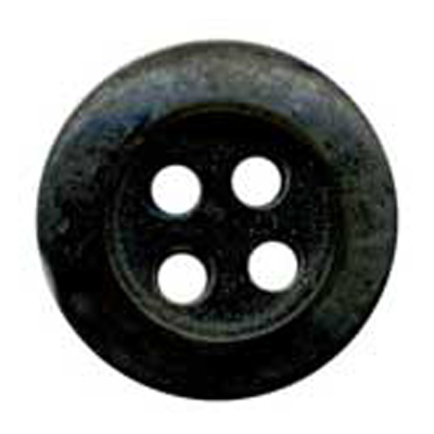 25040 Sullivans 11mm Round Plastic Button 4 Hole - Dark Brown - 80 In A Tube