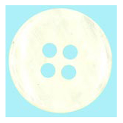 25065 Sullivans 15mm Round Plastic Button 4 Hole Indented With Pearlised Effect - White - 37 In A Tube