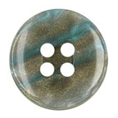 25068 Sullivans 15mm Round Plastic Button 4 Hole Indented With Pearlised Effect - Brown - 37 In A Tube