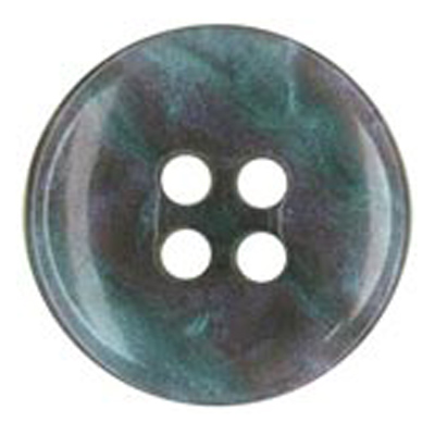 25071 Sullivans 15mm Round Plastic Button 4 Hole Indented With Pearlised Effect - Blue - 37 In A Tube