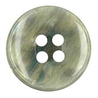 25075 Sullivans 19mm Round Plastic Button 4 Hole Indented With Pearlised Effect - Beige - 24 In A Tube