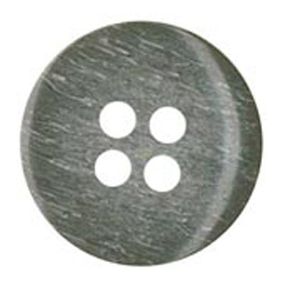 25085 Sullivans 15mm Round Plastic Button 4 Hole With Brushed Effect - Grey - 44 In A Tube
