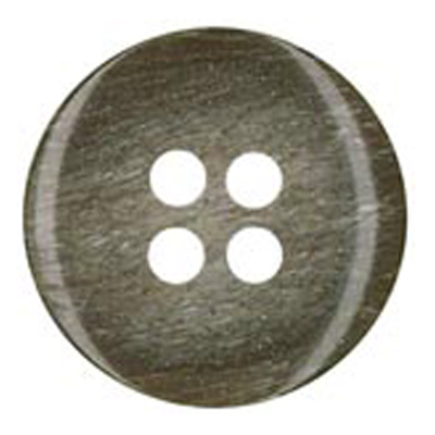 25088 Sullivans 15mm Round Plastic Button 4 Hole With Brushed Effect - Brown - 44 In A Tube