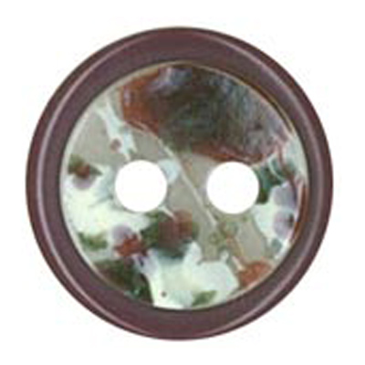 25129 Sullivans 13mm Round Plastic Button 2 Hole With  Round Quartz Effect On Top - Grape - 40 In A Tube