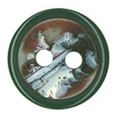 25137 Sullivans 15mm Round Plastic Button 2 Hole With  Round Quartz Effect On Top - Bottle - 26 In A Tube