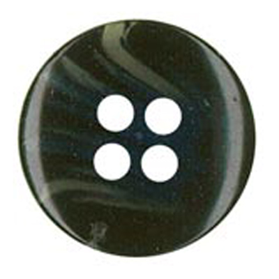 25176 Sullivans 20mm Round Plastic Button 4 Hole With White Brushed Effect Through - Navy - 34 In A Tube