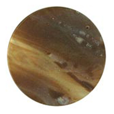 25183 Sullivans 19mm Round Plastic Shank Button  With Opal Effect Brushed Through - Brown - 21 In A Tube