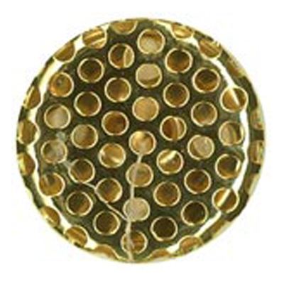 25226 Sullivans 13mm Round Metal Shank Button With Pushed In Dots - Gold - 26 In A Tube