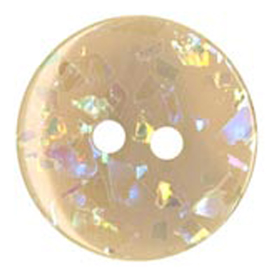 25435 Sullivans 18mm Round Plastic Button 2 Hole With Pearlised Fleck - Peach - 33 In A Tube