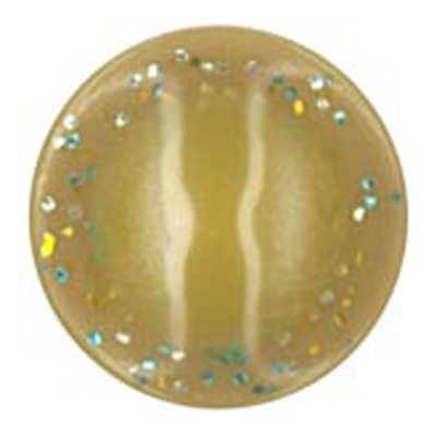 25579 Sullivans 12mm Round Plastic Shank Button With Sparkly Border - Tan - 35 In A Tube