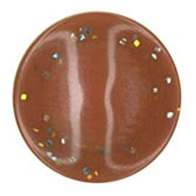 25580 Sullivans 12mm Round Plastic Shank Button With Sparkly Border - Rust - 35 In A Tube