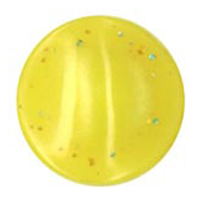 25582 Sullivans 12mm Round Plastic Shank Button With Sparkly Border - Yellow - 35 In A Tube