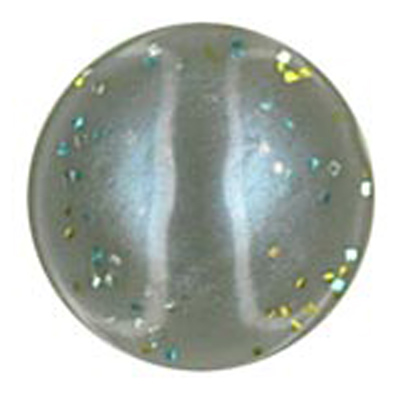 25602 Sullivans 15mm Round Plastic Shank Button With Sparkly Border - Grey - 29 In A Tube