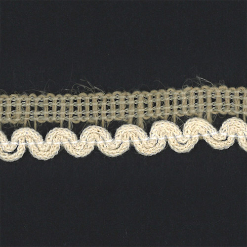26078 Sullivans 15mm Jute Braid With Cotton Edge - Natural - 30m