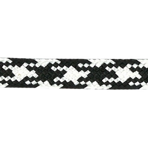 26088 Sullivans 7mm Flat Rayon Braid - Black/white - 50m