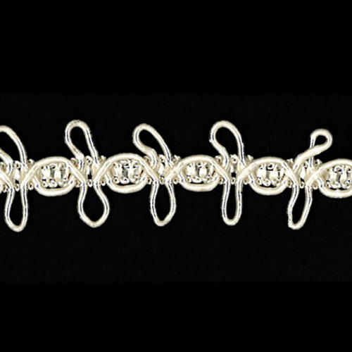 26215 Sullivans 18mm Double Looped Rayon Braid - Cream - 30m