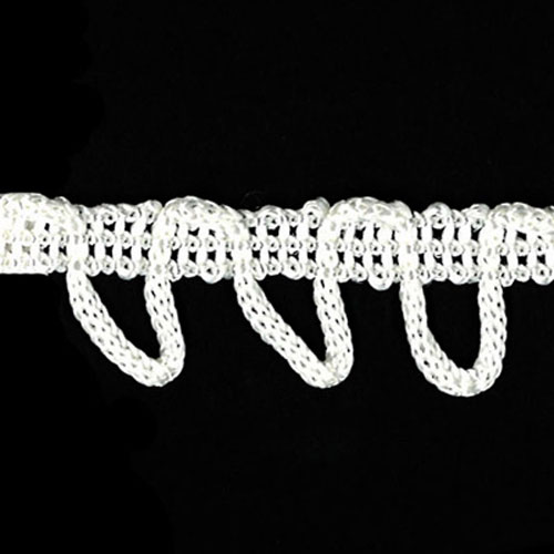 26218 Sullivans 15mm Looped Rayon Braid - White - 50m