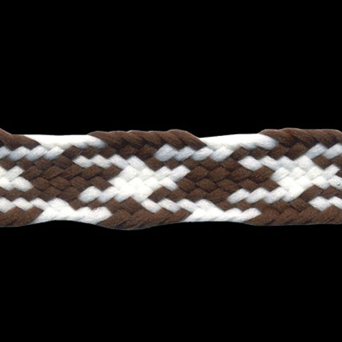 26302 Sullivans 15mm Plait Braid - Brown/white - 30m