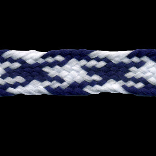 26308 Sullivans 15mm Plait Braid - White/navy - 30m
