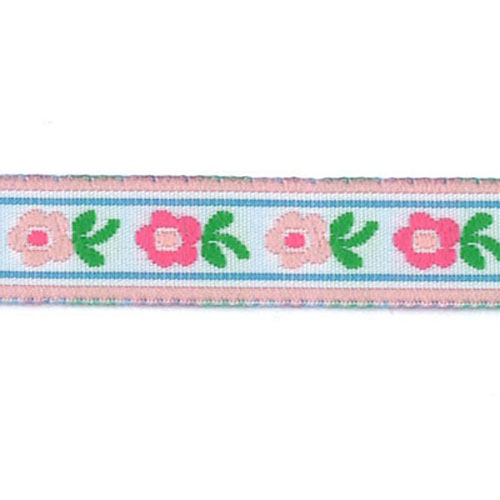 26427 Sullivans 11mm Fancy Braid - Pink Flowers - 20m