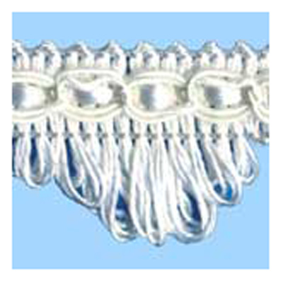 26429 Sullivans 30mm Rayon Looped Braid - White - 20m