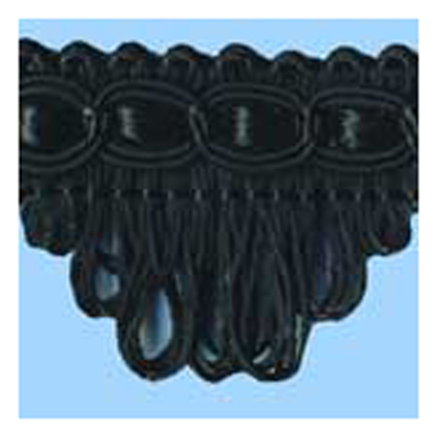 26448 Sullivans 30mm Rayon Looped Braid - Black - 20m