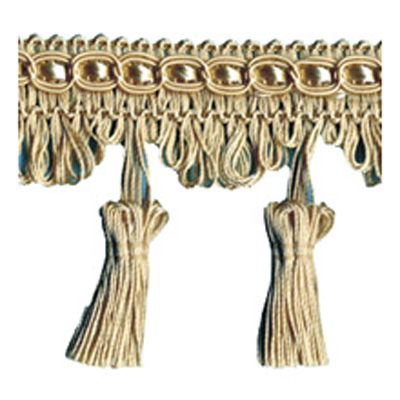 26483 Sullivans 68mm Rayon Tassel Braid - French Cream - 20m