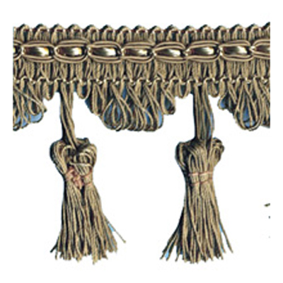 26484 Sullivans 68mm Rayon Tassel Braid - Beige - 20m