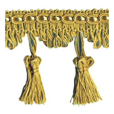 26485 Sullivans 68mm Rayon Tassel Braid - Harvest Gold - 20m
