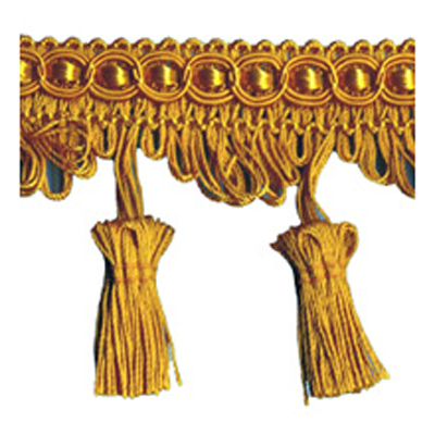 26487 Sullivans 68mm Rayon Tassel Braid - Burnt Gold - 20m