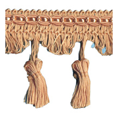 26488 Sullivans 68mm Rayon Tassel Braid - Peach - 20m