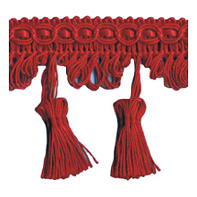 26490 Sullivans 68mm Rayon Tassel Braid - Claret - 20m